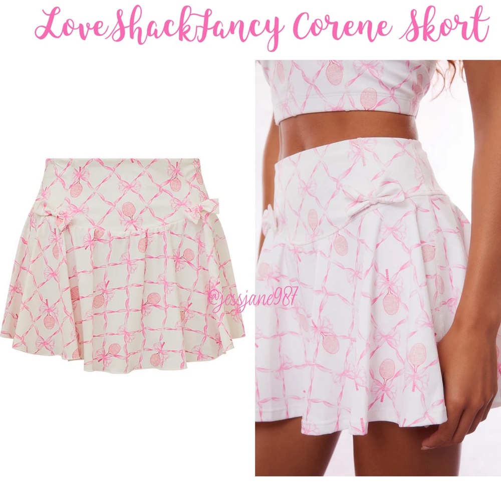 LoveShackFancy Corene Sporty Active Skort Tennis Skirt